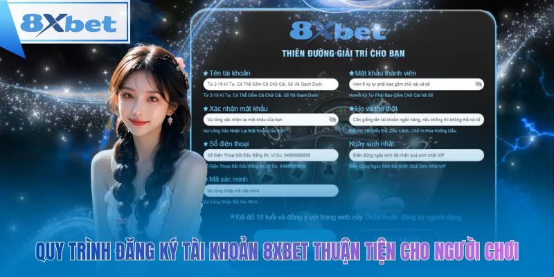 Vào 8xbet, đăng ký trong vài phút và bắt đầu ngay